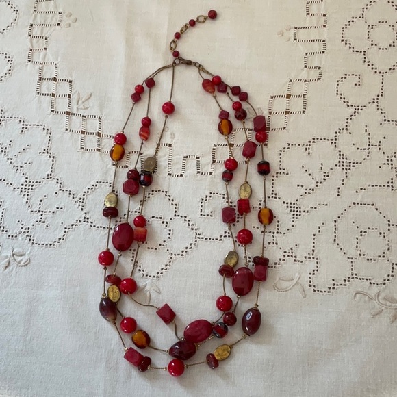 Vintage 3 strand Necklace - Picture 5 of 7